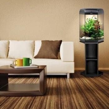 Osaka hexagon aquarium 60ltr LED + meubel (Osaka Cubes), Ophalen of Verzenden, Nieuw, Leeg aquarium