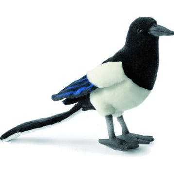 Hansa ekster knuffel - pluche - 33 cm - vogelknuffel, Verzenden, Nieuw