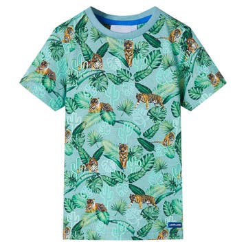 vidaXL Kindershirt 140 gemêleerd lichtgroen, Verzenden, Nieuw