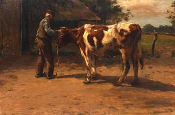 Fedor van Kregten (1871-1937), Boer met zijn stier