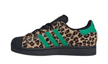 adidas Superstar Black Green Leopard (Womens), Nieuw