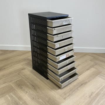 Galvanitas  schoolkast / ladekast vv 10 lades,  zwart -, Ophalen of Verzenden, Gebruikt