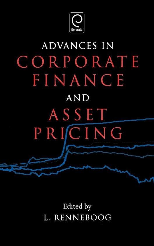 Advances in Corporate Finance and Asset Pricing, Boeken, Taal | Engels, Zo goed als nieuw, Verzenden