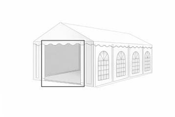 Eindwand PVC met deuringang 6 m breed BEIGE (PVC Partytent), Verzenden, Nieuw, 2 meter of meer, Partytent
