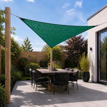 Schaduwdoek hdpe green 3x3x3m, Verzenden, Nieuw