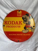 Kodak Kodak emaille reclamebord met Mickey Mouse – Ø 30 cm –, Nieuw