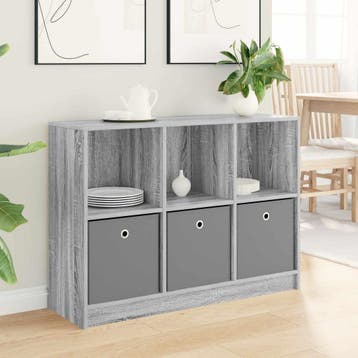 vidaXL Dressoir Grijs Sonoma 102 x 32 x 73,5 cm, 100 tot 150 cm, Verzenden, Nieuw, 25 tot 50 cm