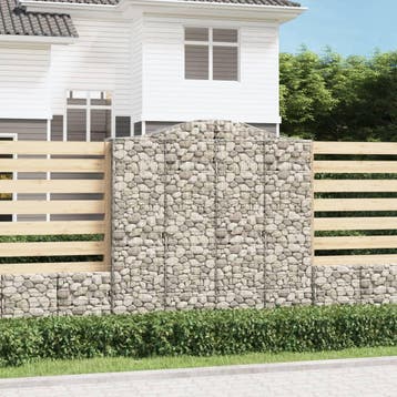 vidaXL Schanskorf gewelfd 200x50x200/220 cm gegalvaniseerd, 100 cm of meer, Verzenden, Nieuw, Metaal
