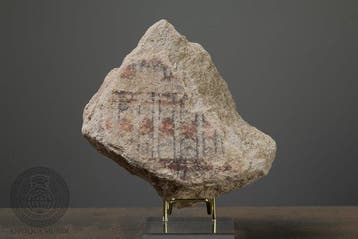 Oud-Egyptisch Kalksteen Oud-Egyptisch geschilderd kalkstenen