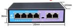 4 Poorts PoE Switch 100Mbps – 250m Bereik Plug en Play, Verzenden, Nieuw