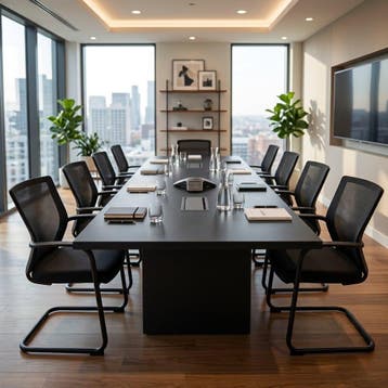 ORION PRO slede vergaderstoel - zwart stoffering mesh rug, Ophalen of Verzenden, Nieuw