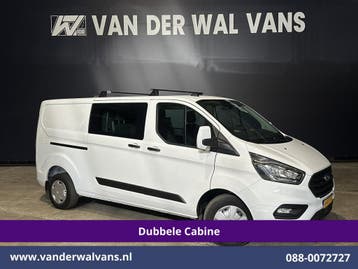 Ford Transit Custom | 2.0 TDCI 131pk L2H1 Dubbele Cabine, Gebruikt, Euro 6, Wit, Dealer onderhouden