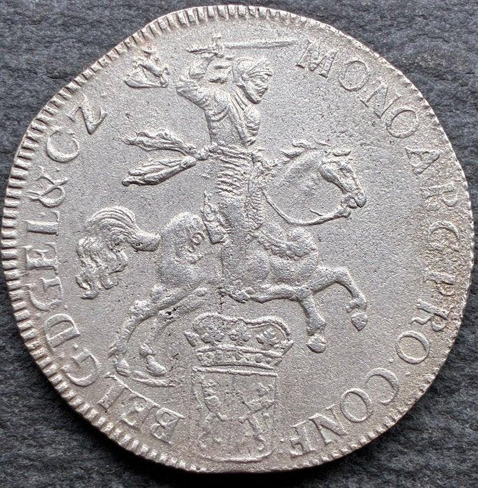 Nederland, Gelderland Zilveren Rijder of Dukaton 1734 VOC ‘t, Postzegels en Munten, Munten | Nederland