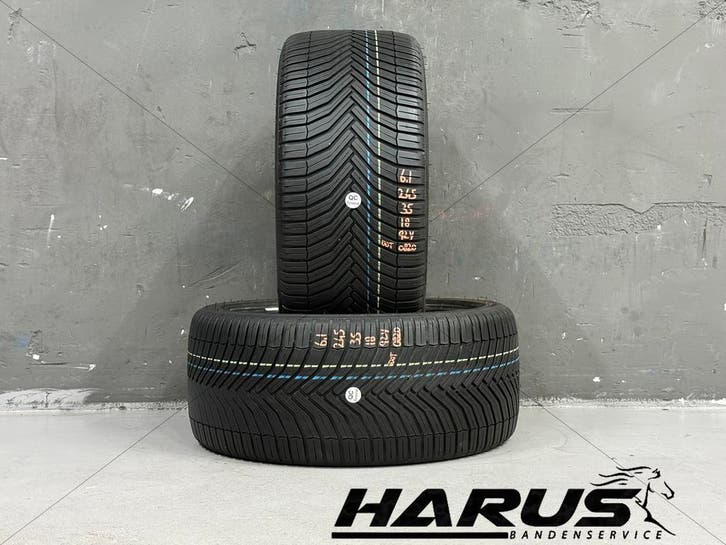 245/35/18 92Y Michelin 4seizoensbanden 6,1mm profiel 2 stuks, Auto-onderdelen, Banden en Velgen, 18 inch, Erkend duurzaam, All Season