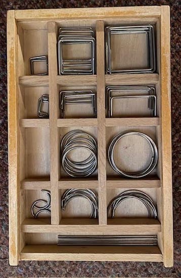 Montessori vierkantjes en ringen (metaal), Boeken, Verzenden, Nieuw