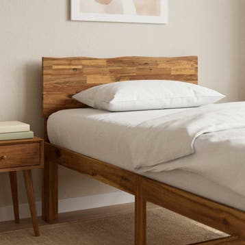 vidaXL Boomstamrand hoofdeinde ROSTOCK Naturel 90 cm, Verzenden, Nieuw, Bruin, Hout