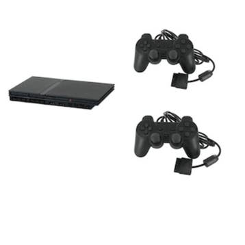 Playstation 2 Console Slim Zwart + 2 Nieuwe Controllers (..., Spelcomputers en Games, Spelcomputers | Sony PlayStation 2, Ophalen of Verzenden