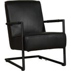 Leren fauteuil Lodge, Huis en Inrichting, Fauteuils, Industrieel, Modern, Scandinavisch, Nieuw, Ophalen of Verzenden, 50 tot 75 cm