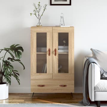 vidaXL buffetkast 69,5x31x115 cm bewerkt hout sonoma, Verzenden, 100 tot 150 cm, Nieuw, 50 tot 100 cm