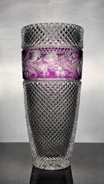 Bohemia Crystal Amethyst Cut-to-Clear - Vaas - Kristal