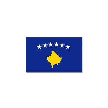 Gevelvlag/vlaggenmast vlag Kosovo 90 x 150 cm - Kosovo ver.., Ophalen of Verzenden, Nieuw