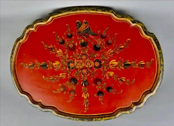 Hindeloopen Friesland RH - Dienblad - Hout - origineel, Antiek en Kunst
