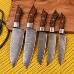Keukenmes - Chefs knife - gevouwen staal, hout - Noord