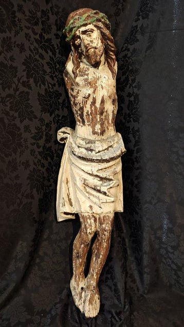 sculptuur, Maestoso Corpo del Cristo cm 100 - 100 cm - Hout