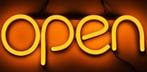 Open neon bord verlichting lamp licht kunststof 3D *oranje*, Zakelijke goederen, Horeca | Meubilair en Inrichting, Verzenden, Nieuw in verpakking