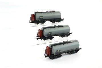 Piko H0 - 95518 - Modeltrein goederenwagon (3) - Drie grijze, Nieuw