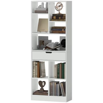 TRUUSK Staande Boekenkast - 9 Planken + 1 Lade - Anti-kantel, Verzenden, Nieuw