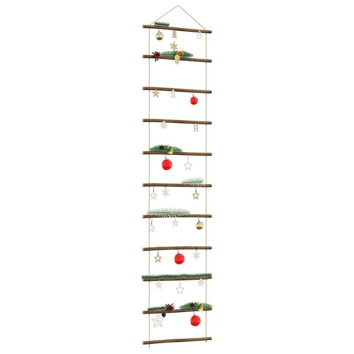 vidaXL Wanddecoratie laddervormig 50x200 cm naturel tak, Diversen, Kerst, Nieuw, Verzenden