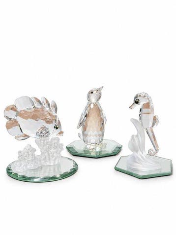 Swarovski - Beeldje - Swarovski dieren - zeepaardje, pinguïn