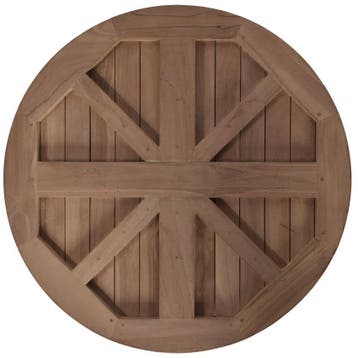Tafelblad teakhout rond 70 cm en 3 cm dik - teak tafelbladen, Ophalen of Verzenden, Nieuw in verpakking, Meubilair