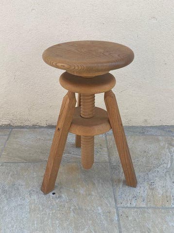 Kruk - Hout - Schroefkrukje
