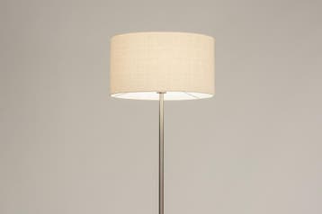 Rietveld Vloerlampen - Staalgrijs, Beige - Staal, Stof, Meta, Huis en Inrichting, Lampen | Vloerlampen, Verzenden, Nieuw