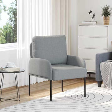 vidaXL Banken met kussen 55cm Lichtgrijs Multiplex, Huis en Inrichting, Verzenden, Nieuw, Minder dan 150 cm