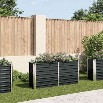 vidaXL Plantenbak verhoogd 160x40x77 cm gegalvaniseerd staal, Verzenden, Minder dan 60 cm, Nieuw, Metaal