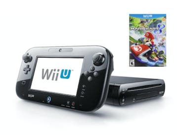 Wii U Console 32GB Zwart + Gamepad (Mario Kart 8 Bundel), Spelcomputers en Games, Ophalen of Verzenden, Zo goed als nieuw
