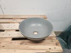 Waskom 36 x 13,5 cm mat donker grijs keramiek, Ophalen of Verzenden, Nieuw, Bad