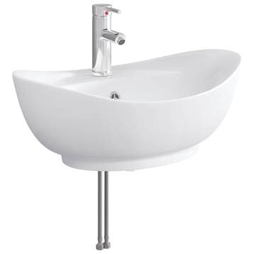 vidaXL Badkamer Waskom Chroom 59 x 35 x 21 cm Metaal, Verzenden, Nieuw