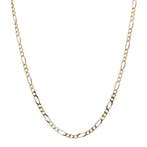 Gouden figaro collier 53 cm 14 karaat, Sieraden, Tassen en Uiterlijk, Kettingen, Verzenden, Zo goed als nieuw, Goud