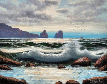 Bruno Di Giulio (1939) - Sinfonia Marina sui Faraglioni, Antiek en Kunst