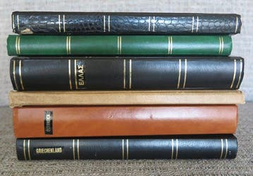 Wereld - Partij in 6 stockboeken met o.a Griekenland en, Gestempeld