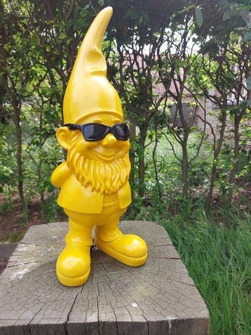 Beeld, funny gnome with sunglasses - 41 cm - polyresin