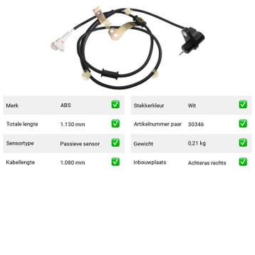 ABS-sensor Subaru Justy 1.3 AWD (G3X) Van 2003-09 tot  - ABS, Verzenden, Nieuw, Subaru