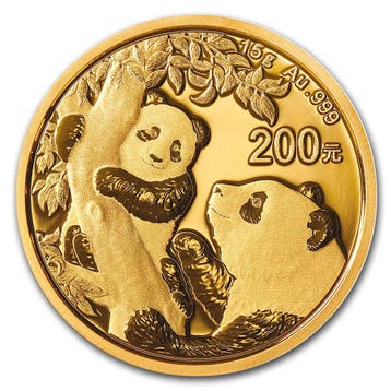 Gouden China Panda 15 gram 2021 (slechts 10% boven spot), Verzenden, Oost-Azië, Losse munt, Goud