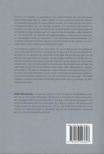 Handboek kwalitatieve onderzoeksmethoden 9789033493607, Boeken, Verzenden, Gelezen, Dimitri Mortelmans