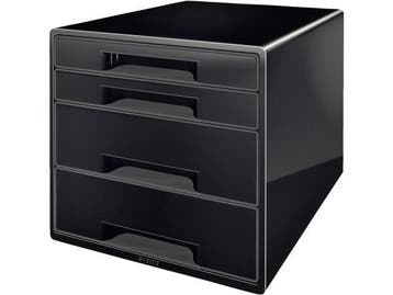 Veiling - Leitz Desk Cube 4 laden - zwart, Nieuw in verpakking