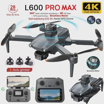 L600 Pro MAX Drone: 8K Camera, 3-Assige Gimbal, GPS & 360° O, Verzenden, Nieuw